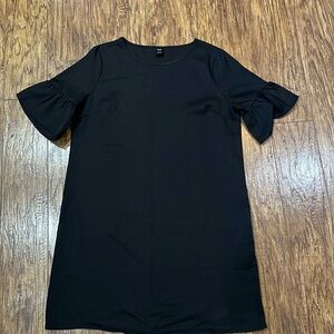 Emery Rose new black dress with ruffle sleeves